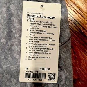 Lululemon Ready to Rulu Jogger